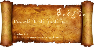 Buczák Éneás névjegykártya